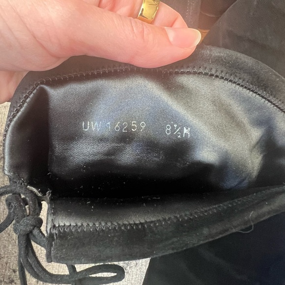 Stuart Weitzman Lowland Boots 8.5 Black Suede - Picture 11 of 16